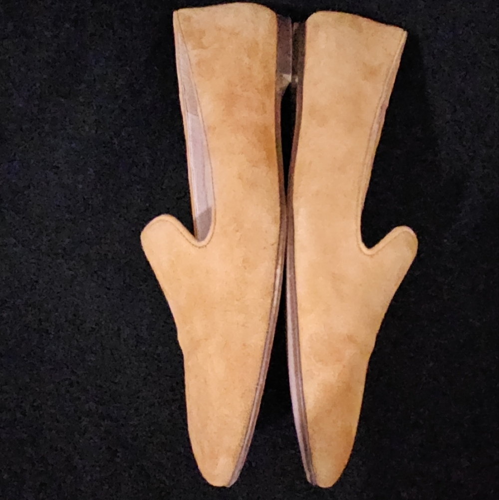 J. Crew Gold Suede Leather Loafers - Size 8 - Picture 2 of 10